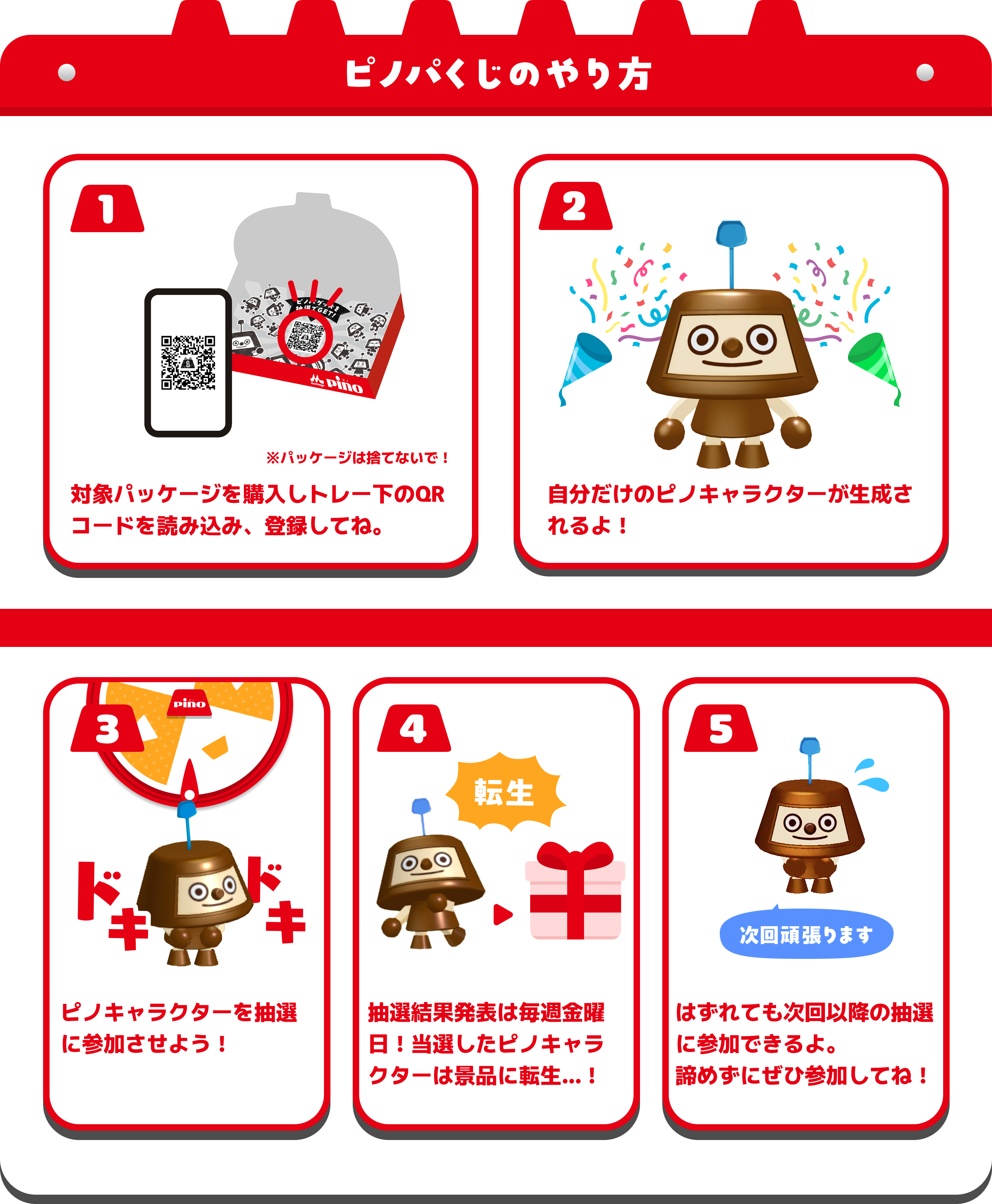 ピノパくじのやり方